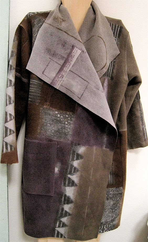 Wool Eggplant K-Nette Coat