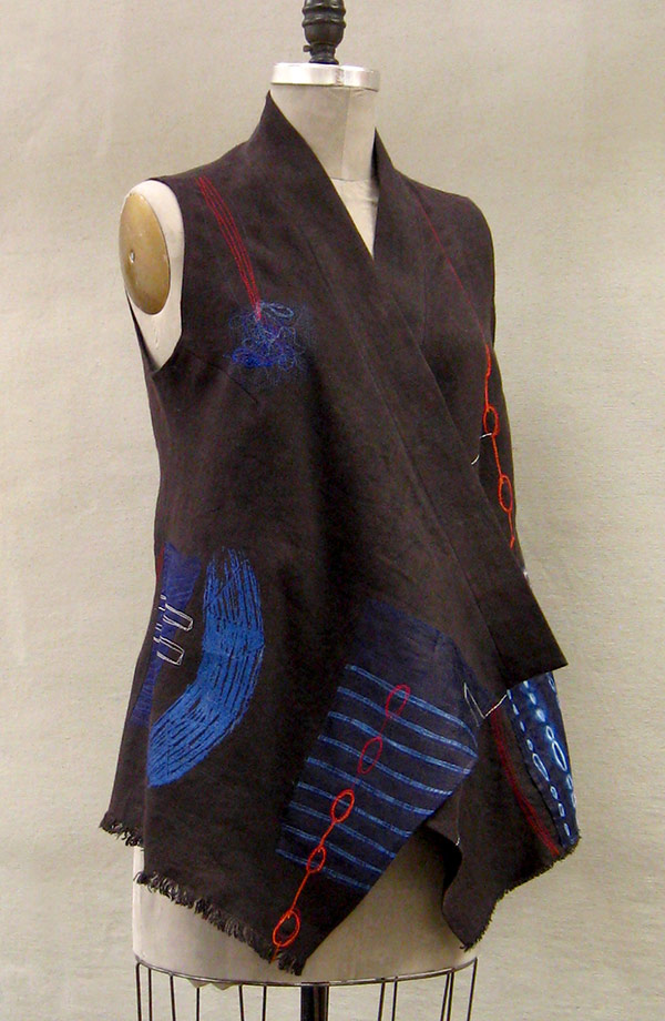 Deep Taupe Indigo Vest