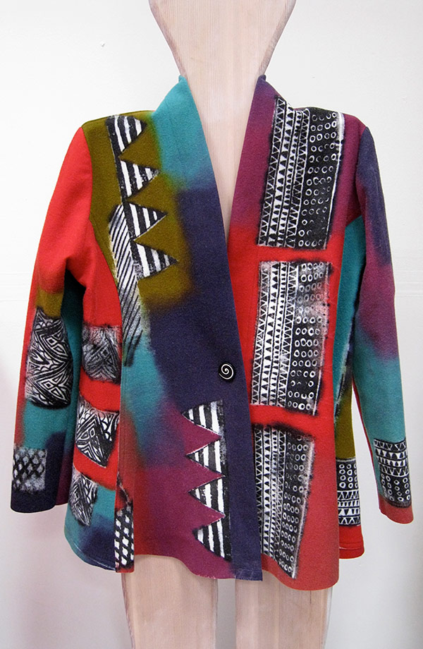 Kundun Silk Screened Rag Wool Jacket