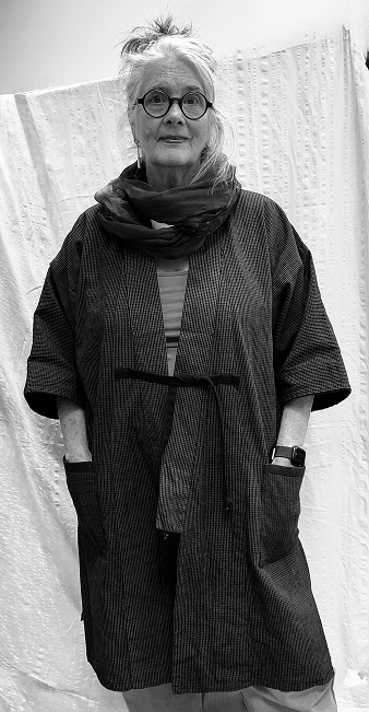 Holly in ikat kimono